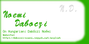 noemi daboczi business card